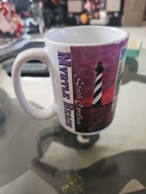 Gorgeous South Carolina Myrtle Beach Mug  Beach And Light House. Big Mug Ex Cond